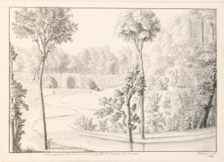 The River Mount and Gothick Temple at Wroxton Abbey, Oxfordshire