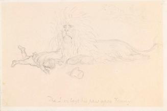 The Lion Lays his Paw upon Tommy
