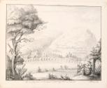 The Long Bridge, Belfast (now rebuilt) and Cave Hill, County Antrim