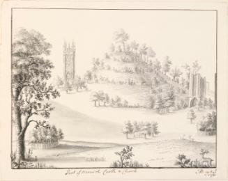 A North Gatehouse to Warwick Castle, Warwickshire and Saint Mary's Tower