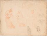 Studies of Seated Woman Holding an Object in her Lap