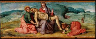 Set of 3 panels: The Pietà, Saint Apollonia and Saint Peter