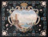Scagliola Console Tabletop with a Seascape