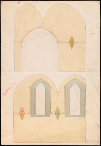 The Decoration for the Ambulatory Wall around the Baptistry Door (top) and Saint Columba's Chapel (bottom), Maynooth