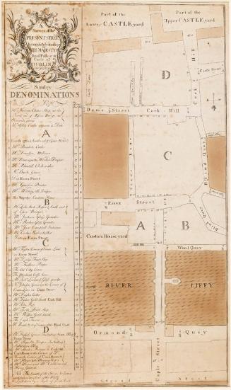 A Survey of the Present Streets Leading from the River Liffey to Dublin Castle