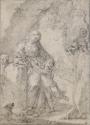 Saint Margaret of Cortona with her ?Son; the same on verso