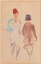Two Women Passing in the Street