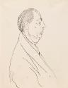An Elderly Man With a Monocle in Profile
