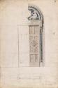 Elevation and Plan for Door and Frame, Doorway F