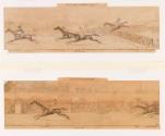The Hippodrome Grand Steeple Chase, June 17th 1839 - the Struggle (top) and the Come In (bottom)