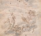 Juno Sends a Crab (Cancer) to Bite Hercules, who has Slain the Hydra