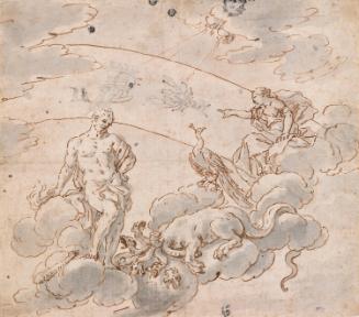 Juno Sends a Crab (Cancer) to Bite Hercules, who has Slain the Hydra