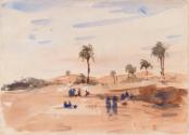 Egyptian Palms; Cow (on verso)