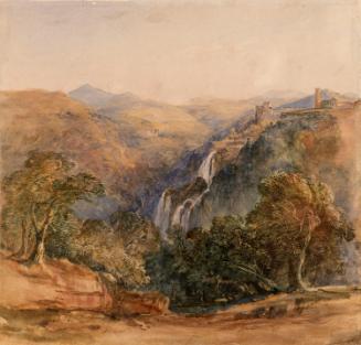 An Italian Landscape with Cascades