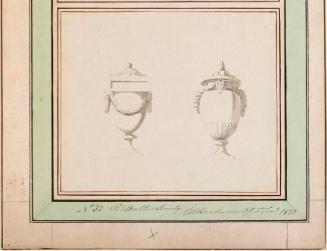 Two Antique Urns with Swags