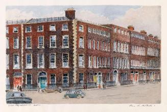 The Corner of Mount Street Upper (left) and Lower Fitzwilliam Street