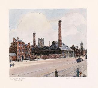 Smithfield Market, Smithfield with the Towers of Saint Michan's and Saint Michael's, High Street