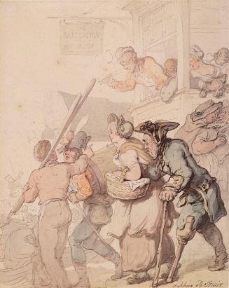 Wapping Old Stairs, London; an ?Elopement (on verso)