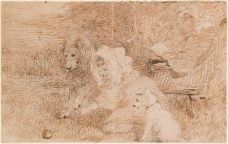 Violet Stockley (1893-1970), the Artist's Niece, with her Grandmother, Anne Jane Osborne (born Woods, active 1855-1910)