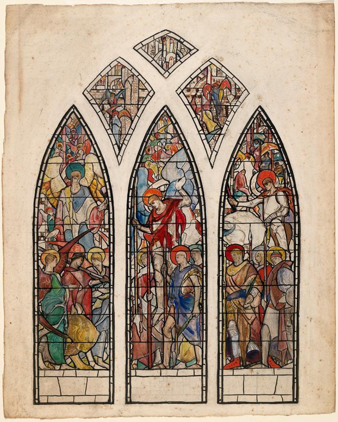 The Welcoming of a Slain Warrior by Soldier-Saints, Champions and Angels, Saint Bartholomew's Church, Parliament Buildings, Ottawa, Canada