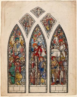 The Welcoming of a Slain Warrior by Soldier-Saints, Champions and Angels, Saint Bartholomew's Church, Parliament Buildings, Ottawa, Canada