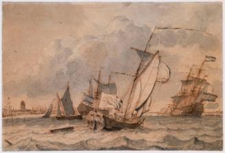 A States Yacht and other Shipping off the Dutch Coast