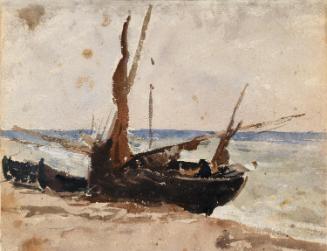 Fishing Boats on the Strand, Normandy