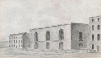 York Street Meeting House; a Castle and a Windmill by a River (on verso)