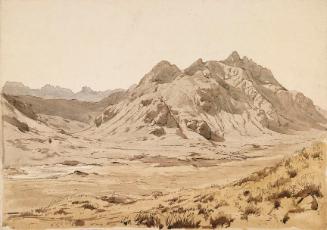 A Mountain Peak; a River and Cave (on verso)