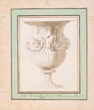 An Antique Vase with Satyrs' Heads