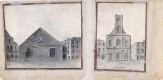 Saint Brigid's, Bride Street and Street Nicholas' Within, Christchurch Place; a Panorama of Dublin between the Four Courts and Dr Stevens's Hospital (on verso)