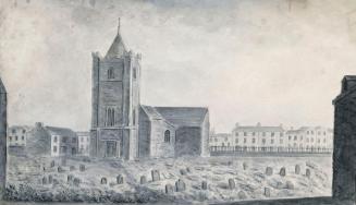 Saint Michan's, Church Street; a Row of Houses (on verso)