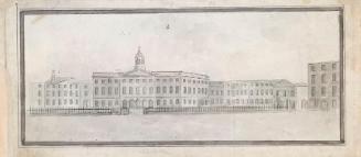 The Linen and Yarn Hall near King's Inns; The Continuation right of the Preceding Panorama beyond the Custom House (on verso)