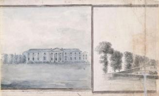 The Viceregal Lodge Phoenix Park and a Garden; An Unidentified View across the River Dodder (on verso)