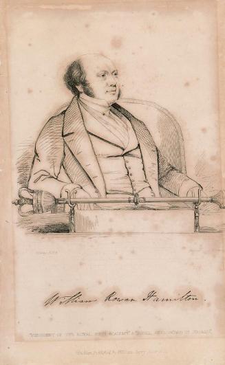 William Rowan Hamilton,(1805-1865),Astronomer Royal and President of the Royal Irish Academy,(pl. for 'Dublin University Magazine', Vol. XIX, January 1842)
