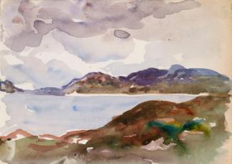 Rain Clouds near a Bay; Coastline (on verso)