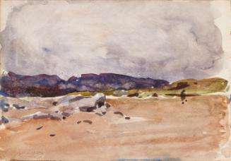 Rain Clouds over a Bay; a Cow (on verso)