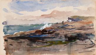 George's Head, near Kilkee, County Clare; a Clifftop and Cow (on verso)