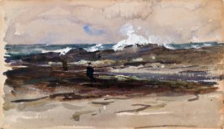 Duggerna Rocks, near Kilkee, County Clare; Cows (on verso)