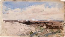 An Empty Beach: Cows (on verso)