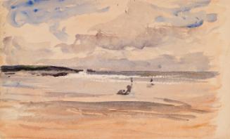 An Empty Beach; Cows (on verso)