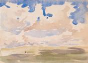Pastures below a Cloudy Sky