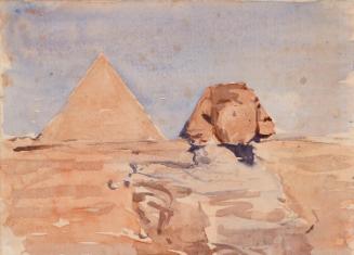 The Sphinx and Chephren Pyramid, Giza, Egypt