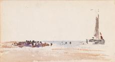 A Boat at Anchor; Two Boats (on verso)