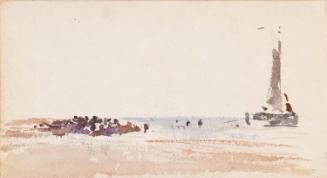 A Boat at Anchor; Two Boats (on verso)