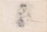A Dublin Fish Seller; Two Cows (on verso)