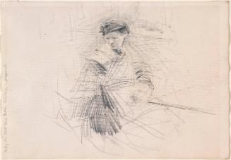 A Dublin Fish Seller; Two Cows (on verso)