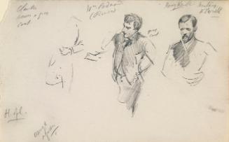 Edward George Clarke M.P. (1841-1931), William Redmond M.P., 'Romeo' (1861-1917) and Harry Kemble, Secretary to Parnell (left to right)