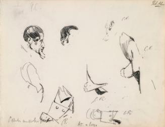 Three Male Heads and Clothing Details