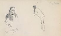 Justin McCarthy M.P. (1830-1912) and a Leaning Man (?John Dillon)